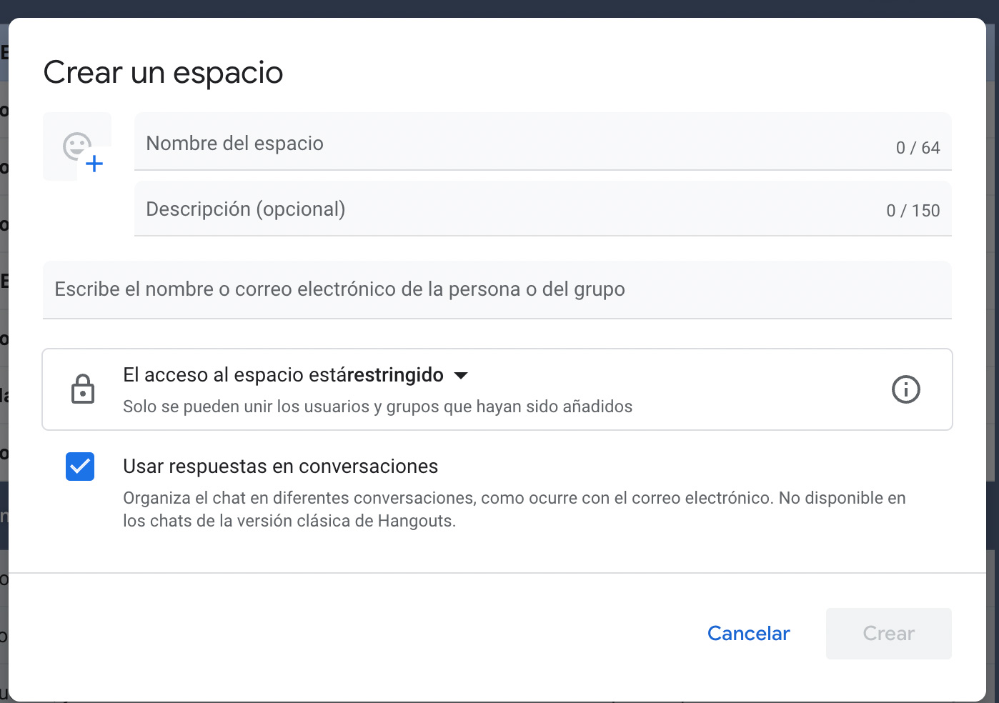 Cómo crear un espacio en Workspace