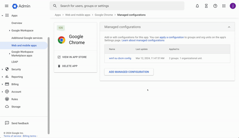 Configurar aplicaciones iOS administradas para tus usuarios mediante la administración de dispositivos móviles de Google